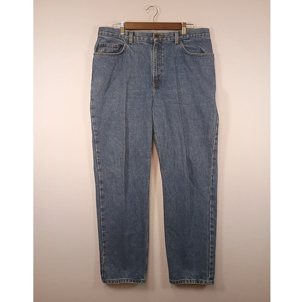 Vintage Aesthetic Lauren Ralph Lauren Women 16 Blue High Rise Straight Leg Jeans